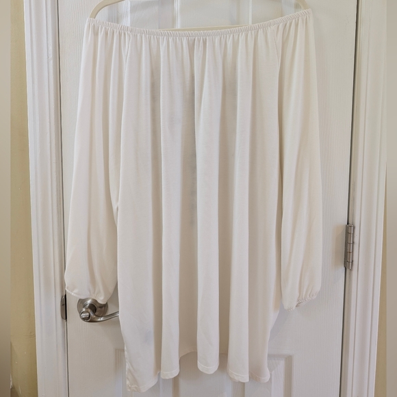 Ruby Rd. Cream Blouse with Geometric Embroidery - Picture 2 of 8